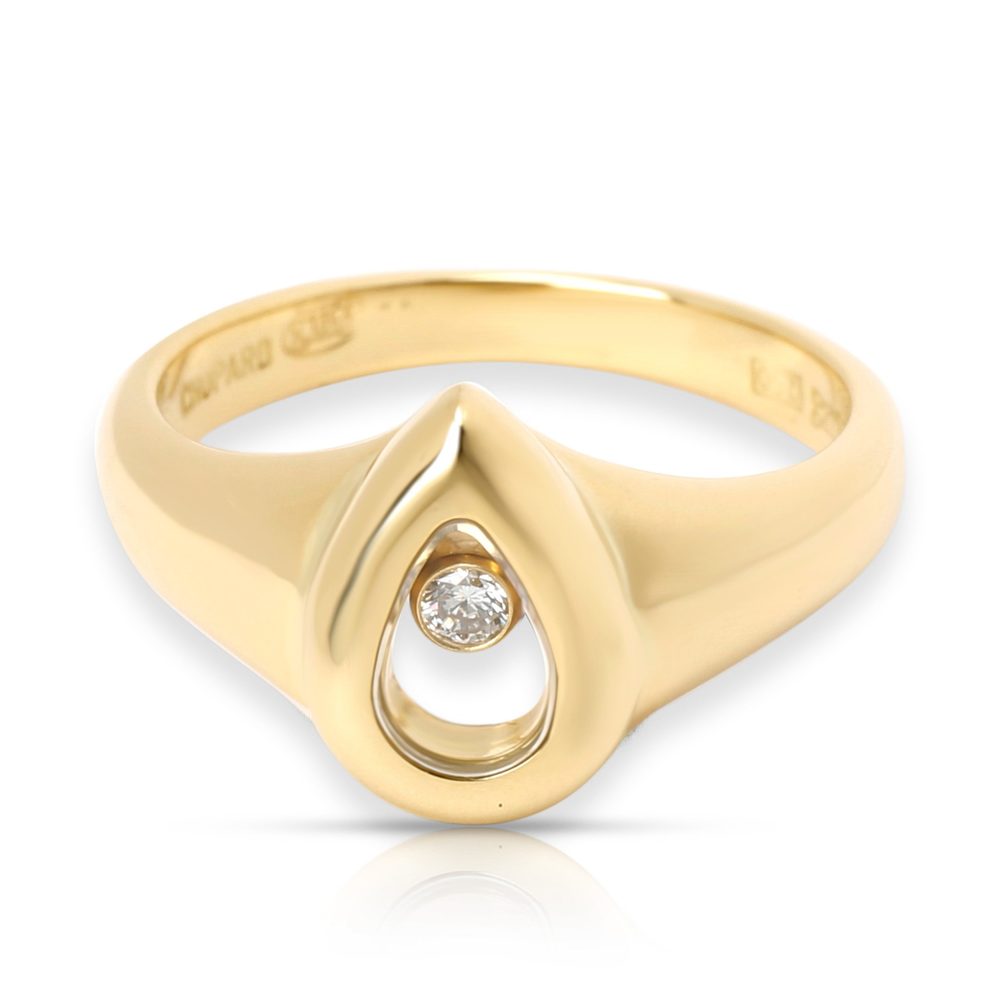 Chopard Happy Pear Diamond Ring in 18K Yellow Gold